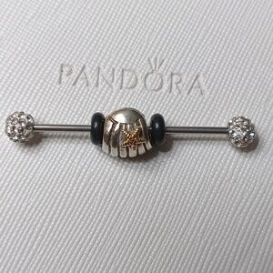 PandoraSilver 14k Vintage Seashell Two Tone Charm